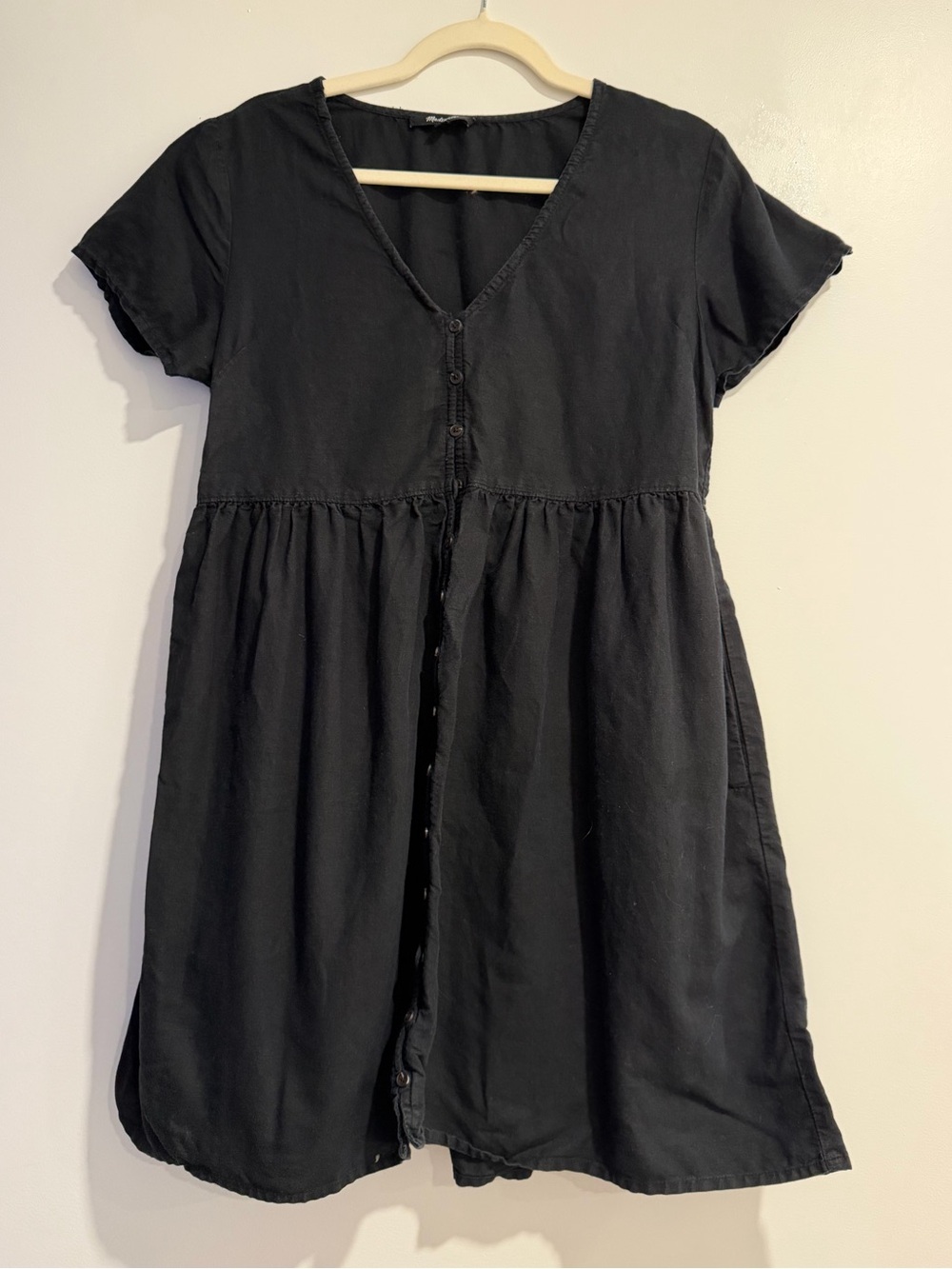 Madewell Black Button Down Dress